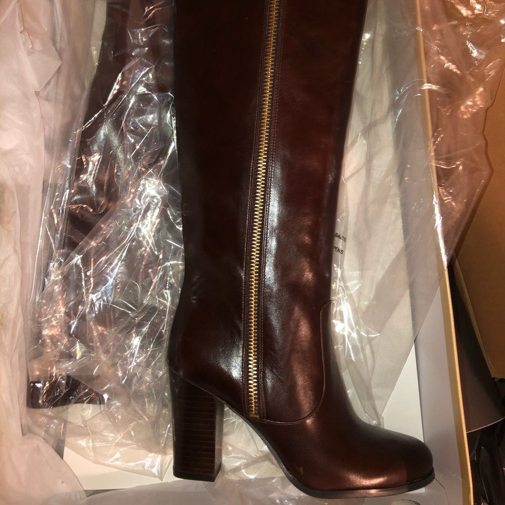 Michael Kors Tall Margaret Boots in “Nutmeg”
